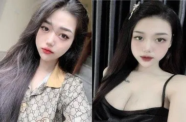 Poster of Cô gái xinh đẹp Hoài Ngọc cosplay một nữ sinh với bộ ngực khủng khiếp