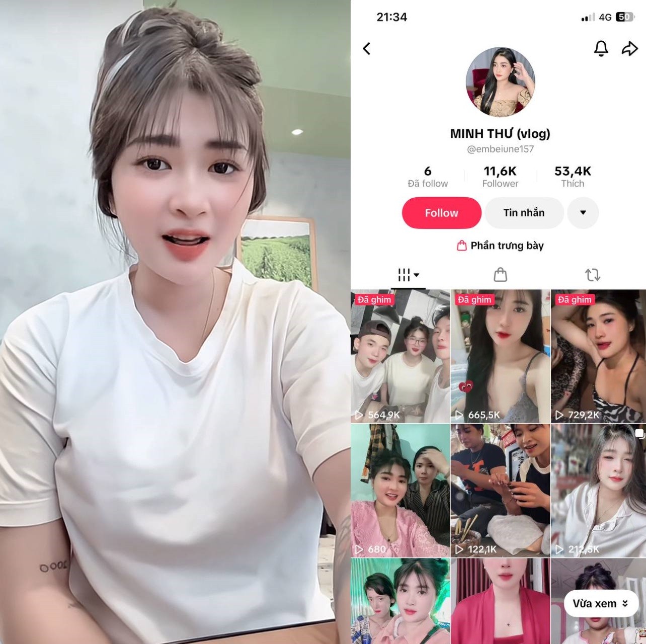 Poster of Minh Thư bị lộ clip sex triệu view